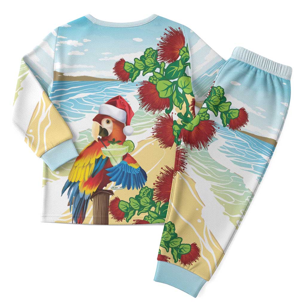 Have A Very Beach Christmas Pajama Set Parrot By Lehua Flower LT7 - Polynesian Pride