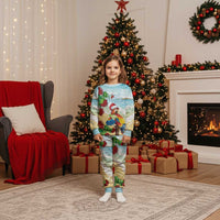 Have A Very Beach Christmas Pajama Set Parrot By Lehua Flower LT7 Kid Art - Polynesian Pride