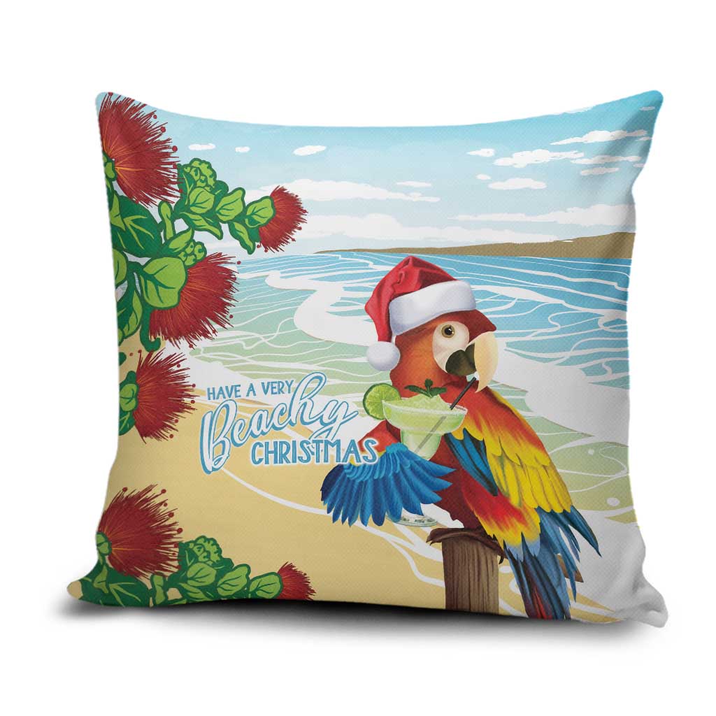 Have A Very Beach Christmas Pillow Cover Parrot By Lehua Flower LT7 Art - Polynesian Pride