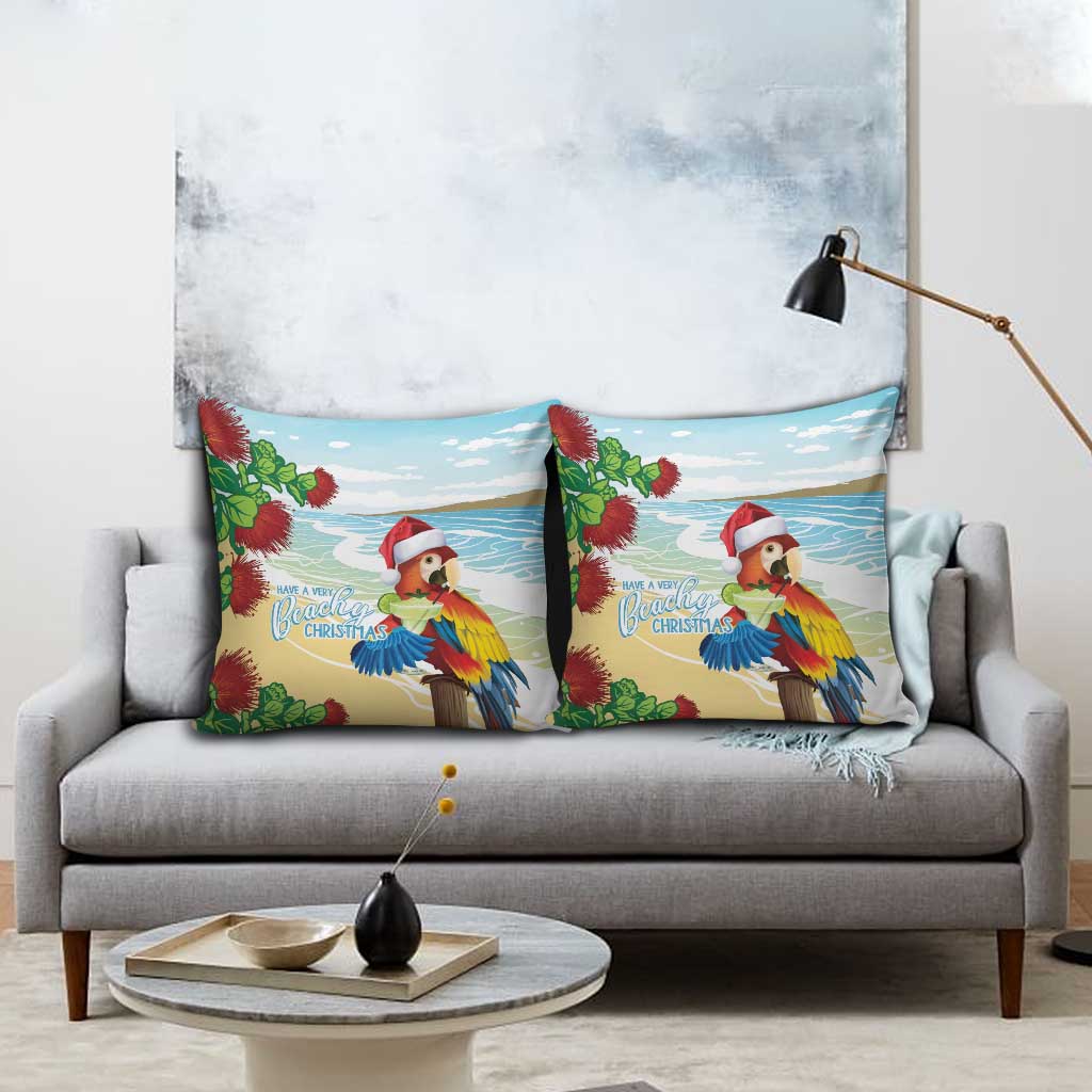 Have A Very Beach Christmas Pillow Cover Parrot By Lehua Flower LT7 - Polynesian Pride