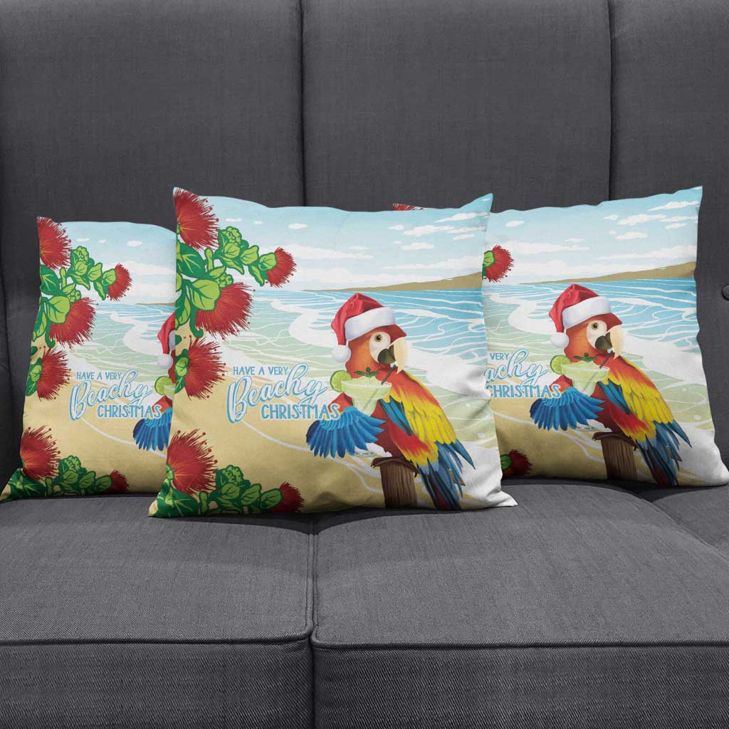 Have A Very Beach Christmas Pillow Cover Parrot By Lehua Flower LT7 - Polynesian Pride