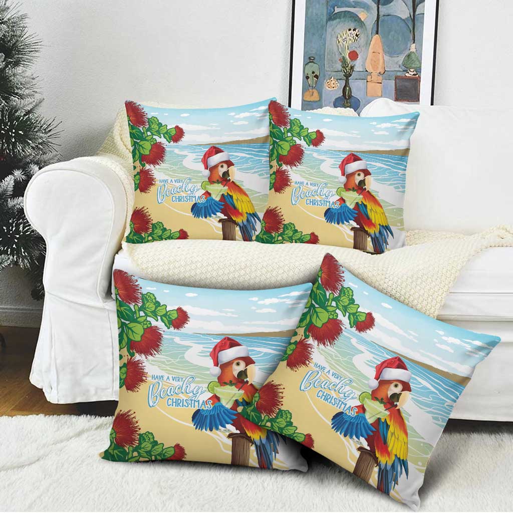 Have A Very Beach Christmas Pillow Cover Parrot By Lehua Flower LT7 - Polynesian Pride