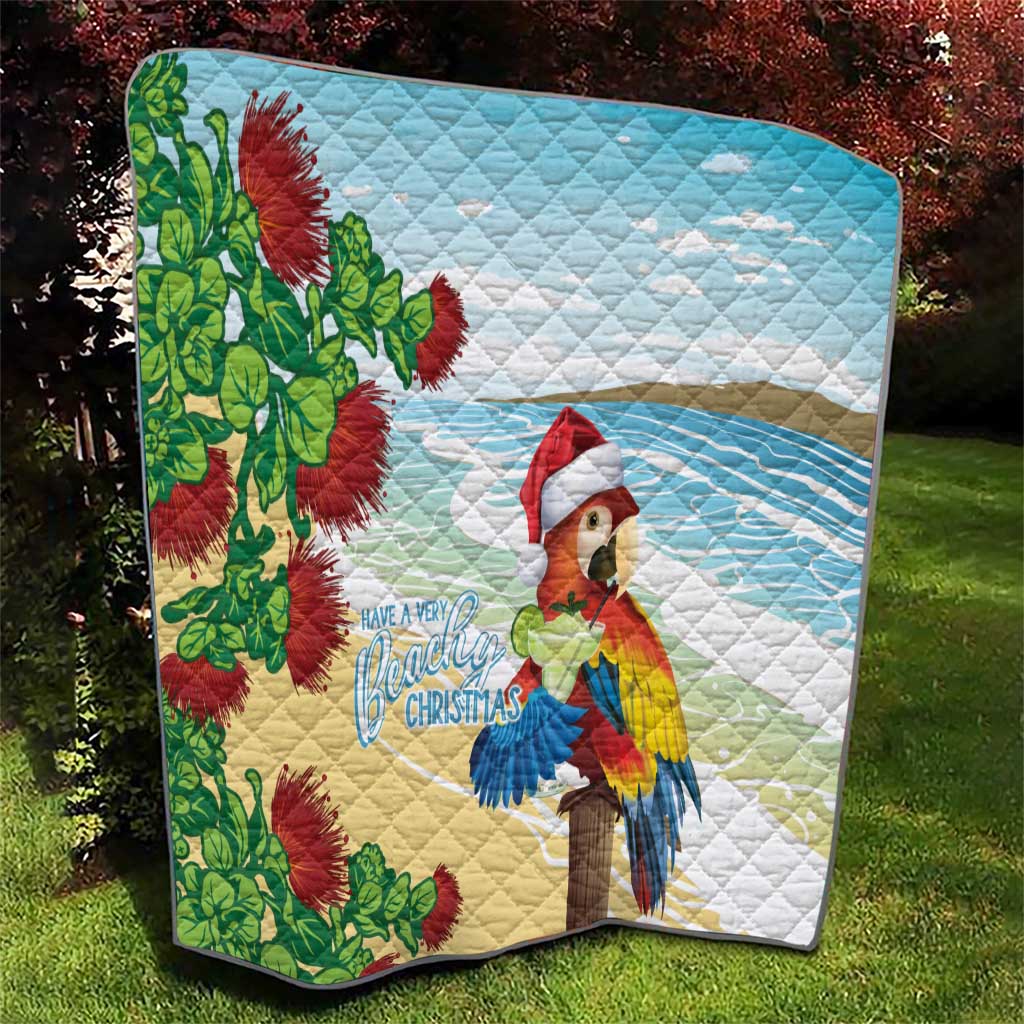 Have A Very Beach Christmas Quilt Parrot By Lehua Flower LT7 - Polynesian Pride