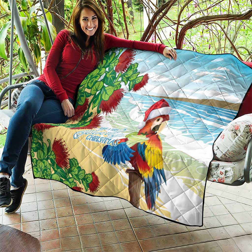 Have A Very Beach Christmas Quilt Parrot By Lehua Flower LT7 - Polynesian Pride