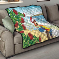 Have A Very Beach Christmas Quilt Parrot By Lehua Flower LT7 - Polynesian Pride