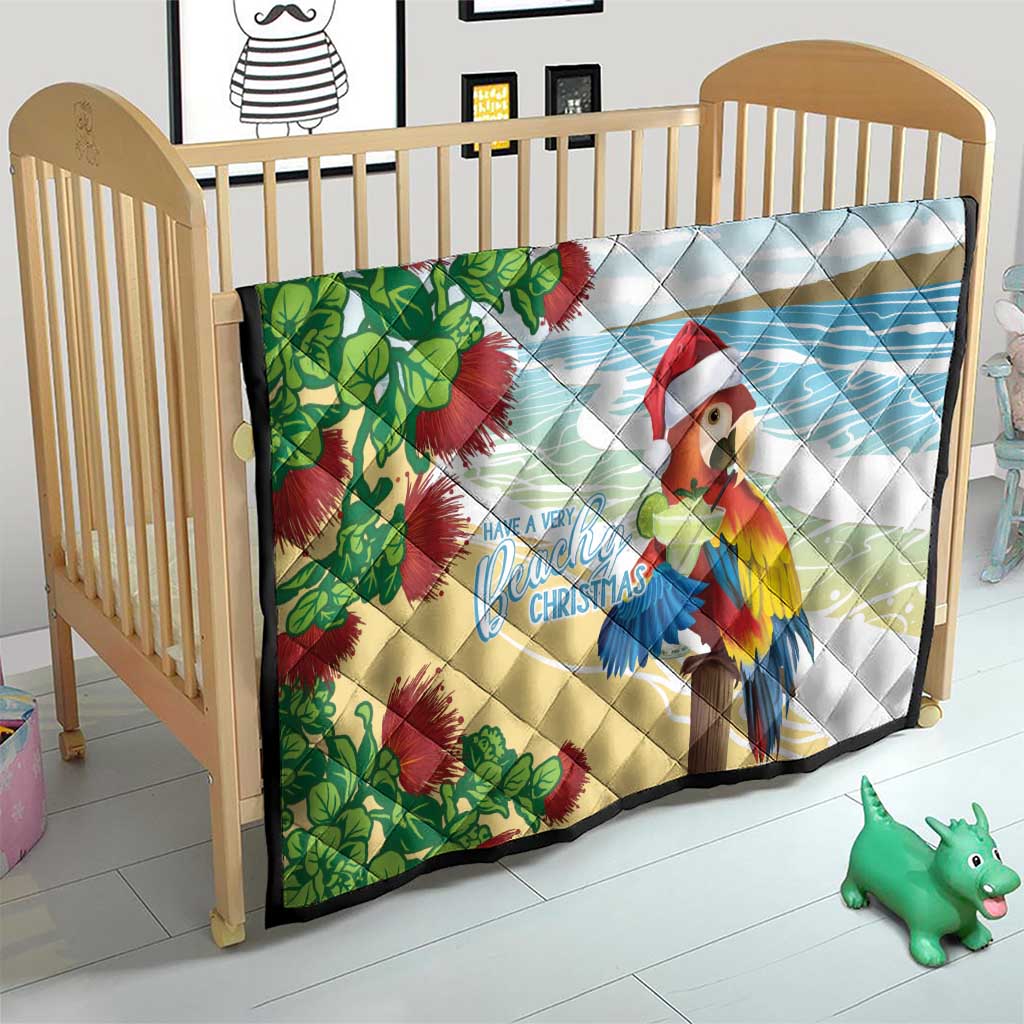Have A Very Beach Christmas Quilt Parrot By Lehua Flower LT7 - Polynesian Pride