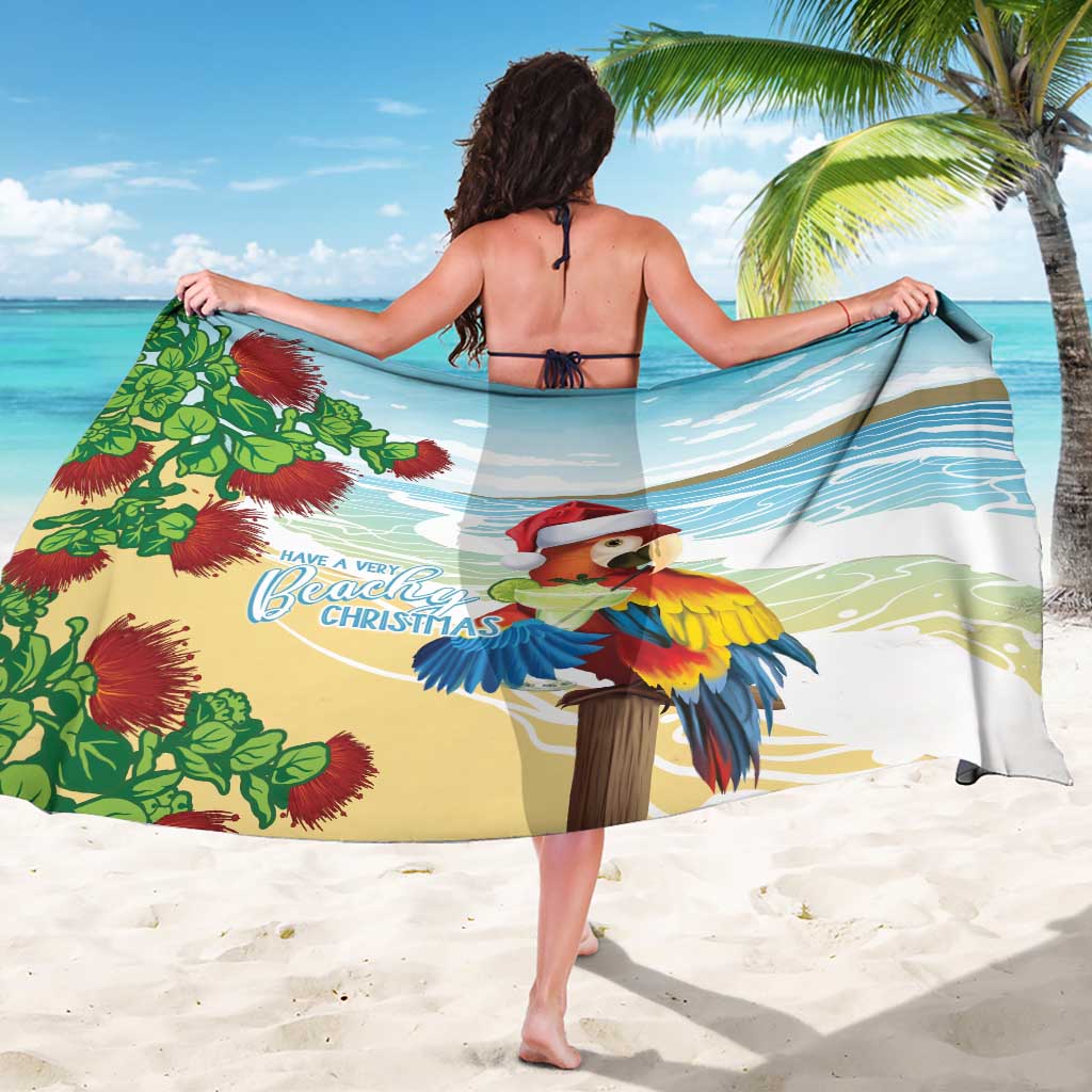 Have A Very Beach Christmas Sarong Parrot By Lehua Flower LT7 - Polynesian Pride