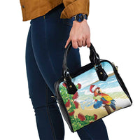 Have A Very Beach Christmas Shoulder Handbag Parrot By Lehua Flower LT7 - Polynesian Pride