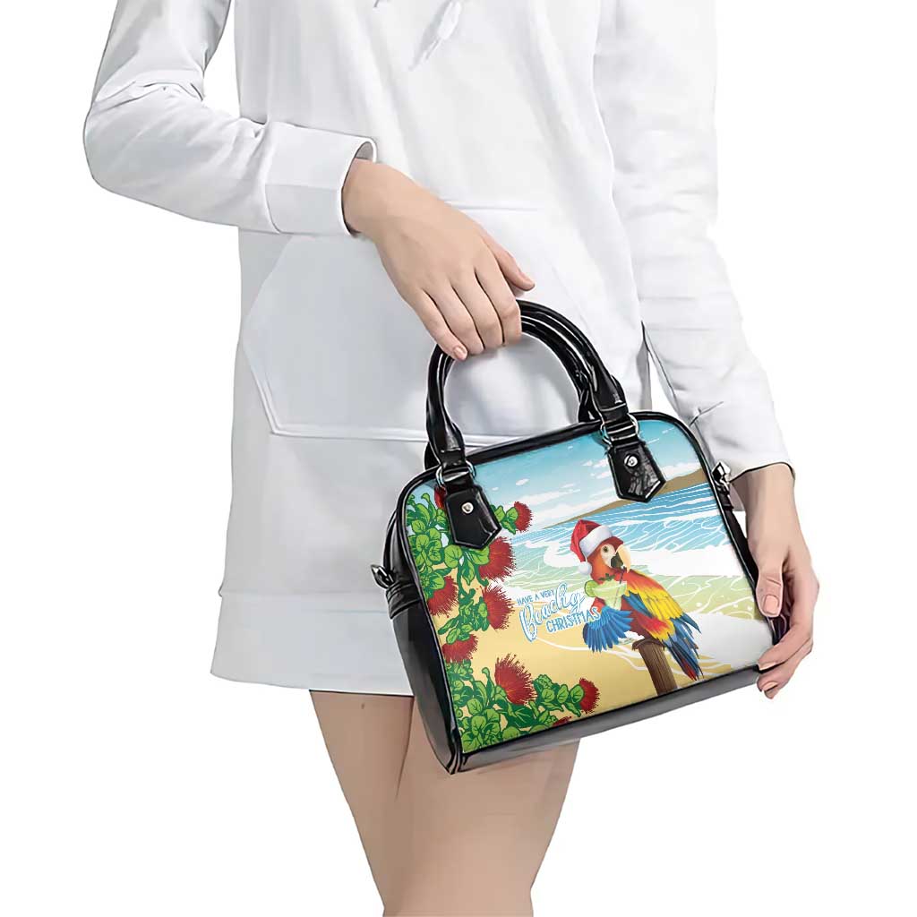 Have A Very Beach Christmas Shoulder Handbag Parrot By Lehua Flower LT7 - Polynesian Pride