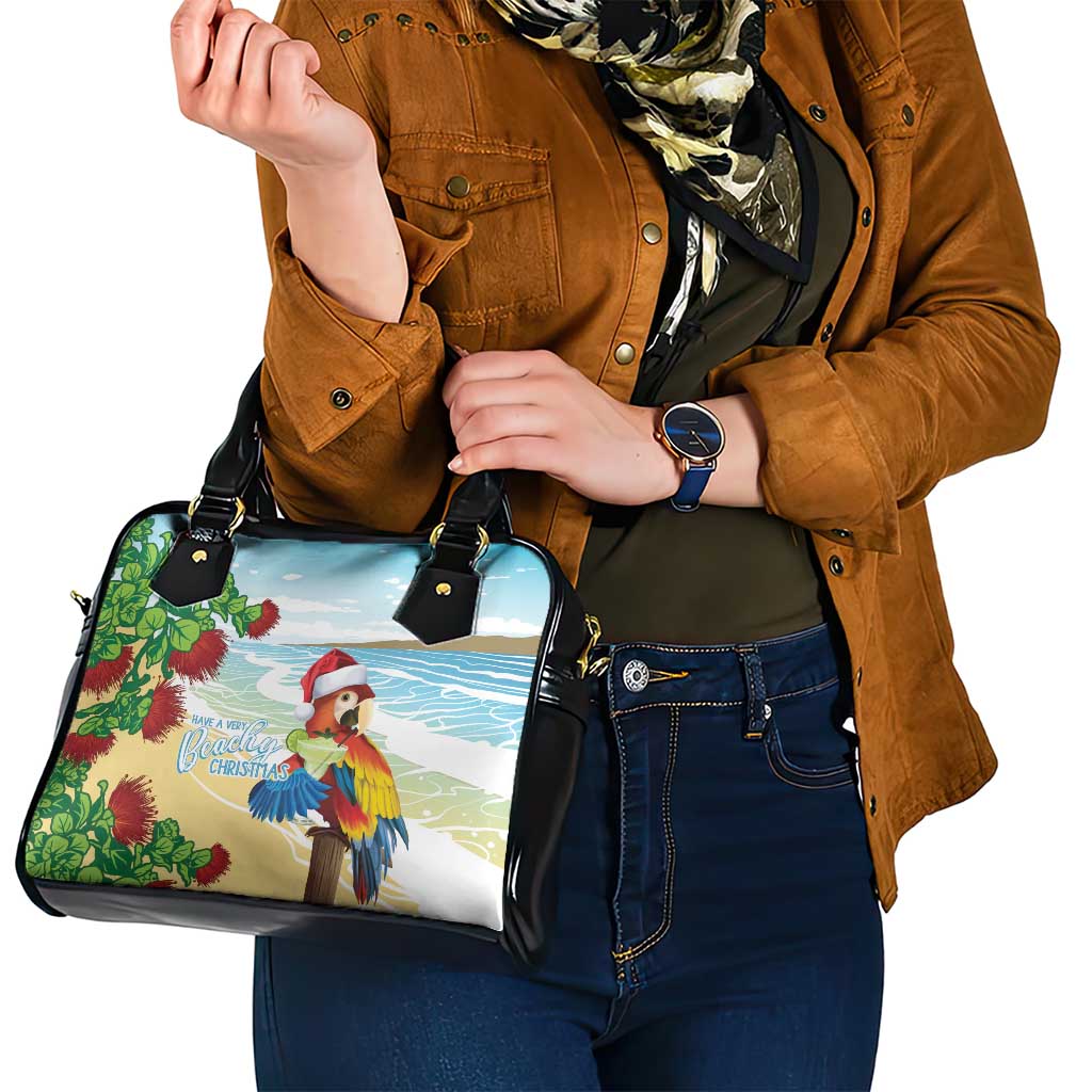 Have A Very Beach Christmas Shoulder Handbag Parrot By Lehua Flower LT7 - Polynesian Pride