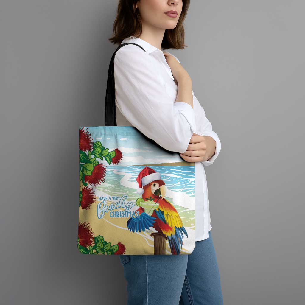 Have A Very Beach Christmas Tote Bag Parrot By Lehua Flower LT7 - Polynesian Pride