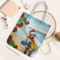 Have A Very Beach Christmas Tote Bag Parrot By Lehua Flower LT7 White Strap One Size Art - Polynesian Pride
