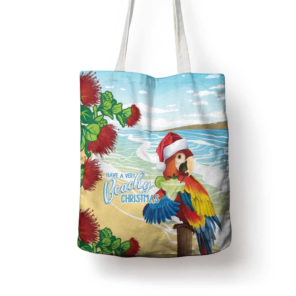 Have A Very Beach Christmas Tote Bag Parrot By Lehua Flower LT7 - Polynesian Pride