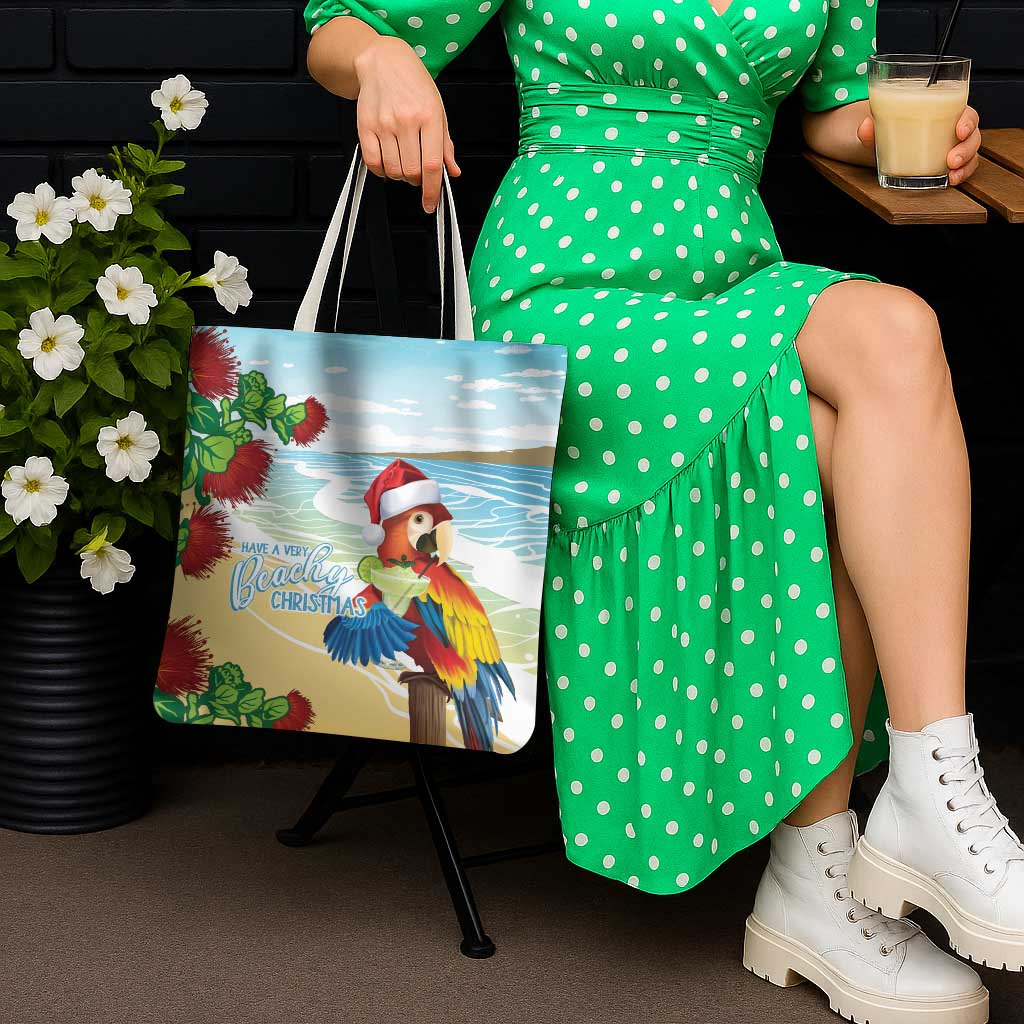 Have A Very Beach Christmas Tote Bag Parrot By Lehua Flower LT7 - Polynesian Pride