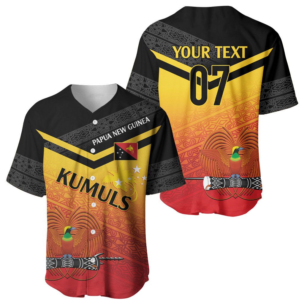Papua New Guinea Custom Rugby The Kumuls Baseball Jersey Motuan Inspired Pattern
