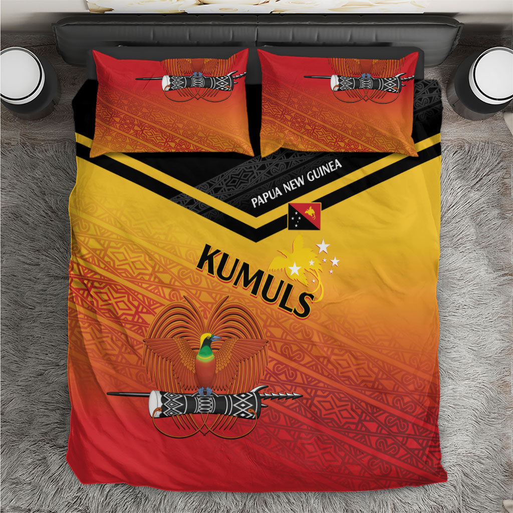 Papua New Guinea Rugby The Kumuls Bedding Set Motuan Inspired Pattern