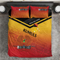 Papua New Guinea Rugby The Kumuls Bedding Set Motuan Inspired Pattern
