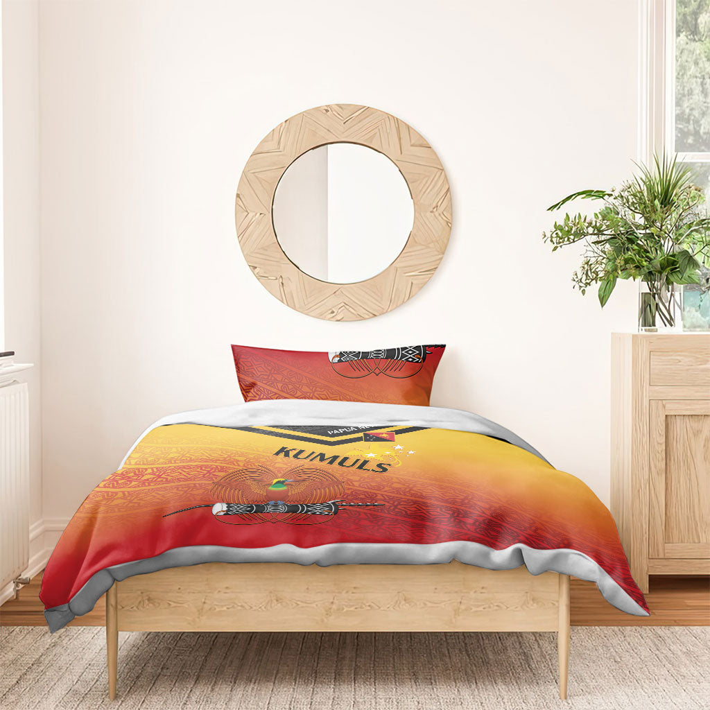 Papua New Guinea Rugby The Kumuls Bedding Set Motuan Inspired Pattern
