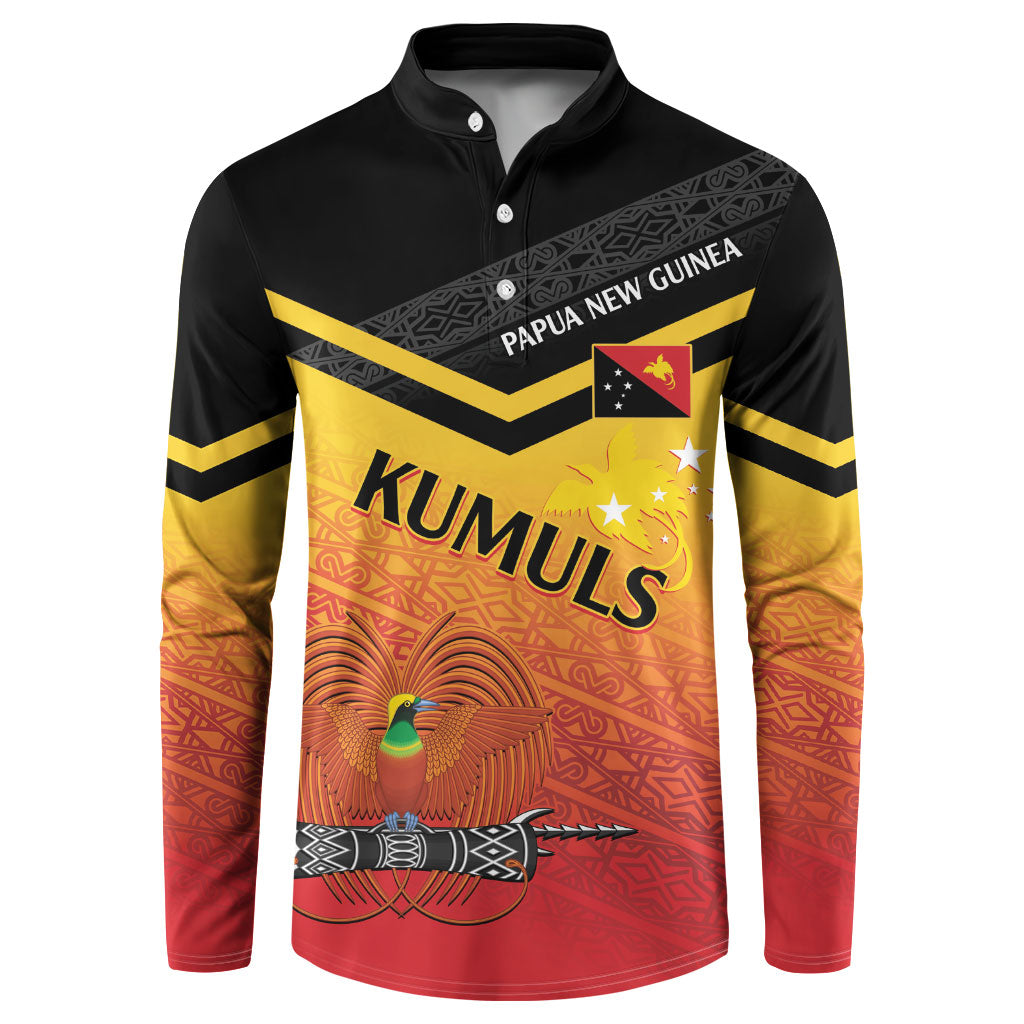 Papua New Guinea Custom Rugby The Kumuls Button Sweatshirt Motuan Inspired Pattern