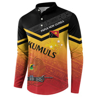 Papua New Guinea Custom Rugby The Kumuls Button Sweatshirt Motuan Inspired Pattern