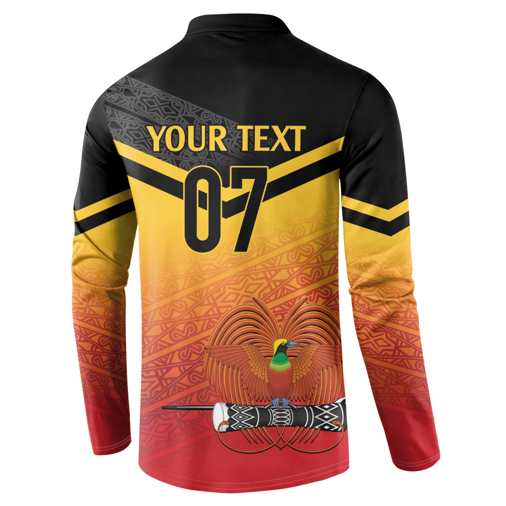 Papua New Guinea Custom Rugby The Kumuls Button Sweatshirt Motuan Inspired Pattern