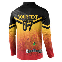 Papua New Guinea Custom Rugby The Kumuls Button Sweatshirt Motuan Inspired Pattern