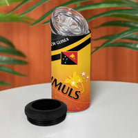 Papua New Guinea Rugby The Kumuls 4 in 1 Can Cooler Tumbler Motuan Inspired Pattern LT7 - Polynesian Pride