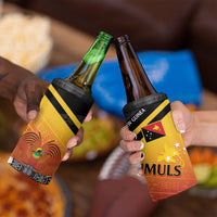 Papua New Guinea Rugby The Kumuls 4 in 1 Can Cooler Tumbler Motuan Inspired Pattern LT7 - Polynesian Pride