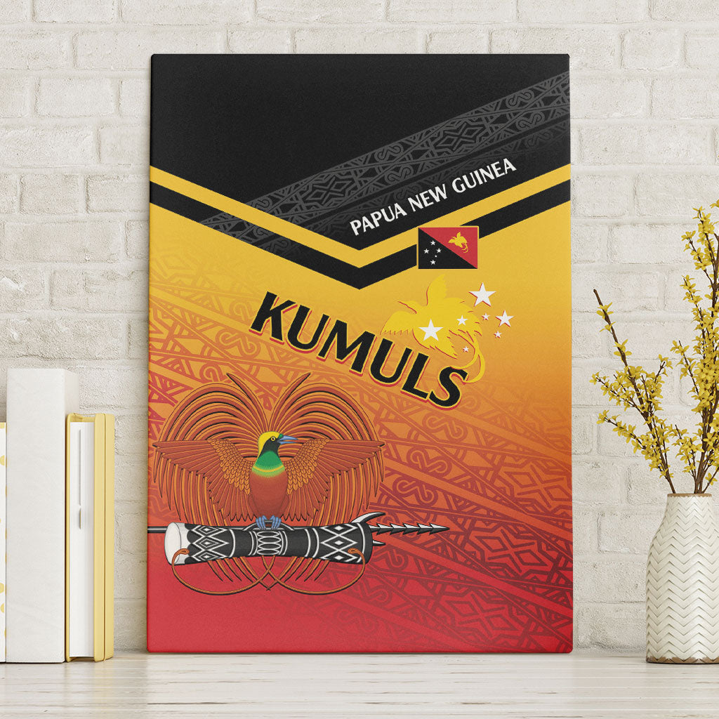 Papua New Guinea Rugby The Kumuls Canvas Wall Art Motuan Inspired Pattern
