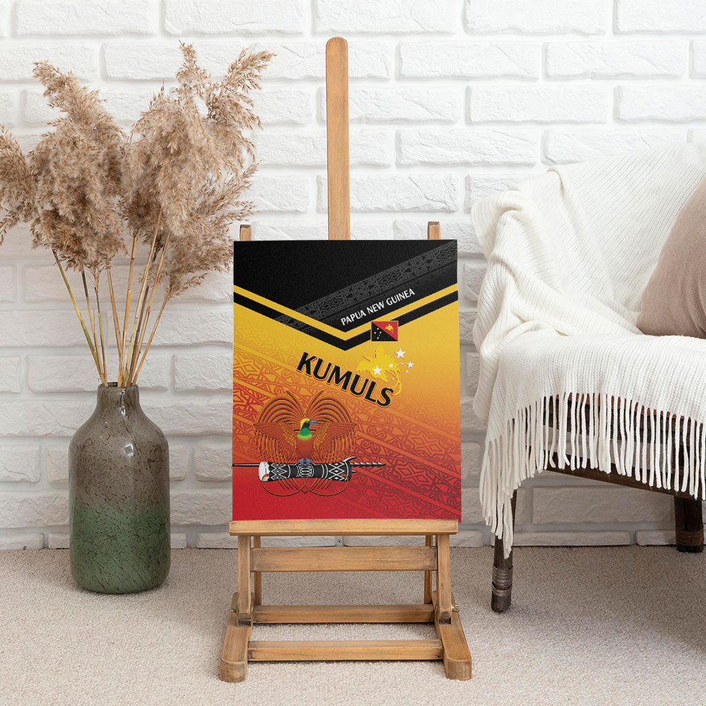 Papua New Guinea Rugby The Kumuls Canvas Wall Art Motuan Inspired Pattern