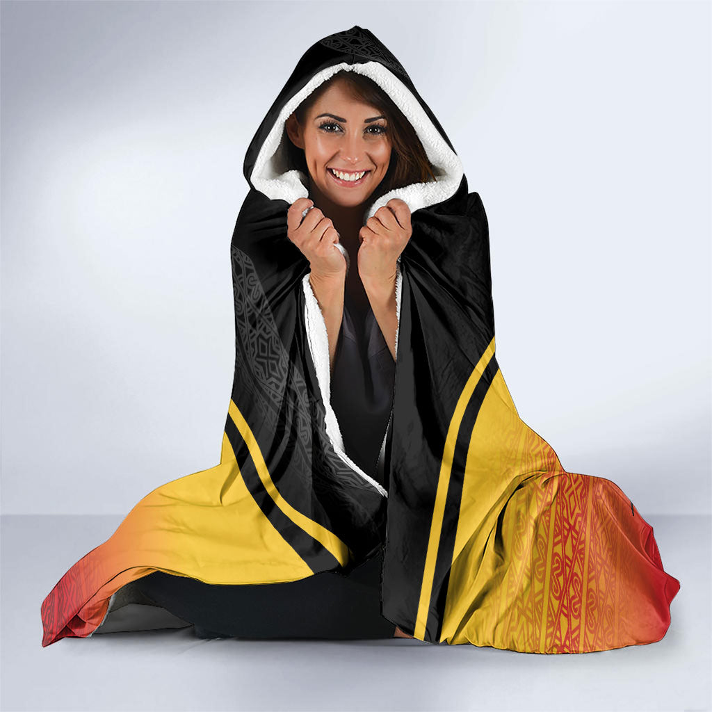 Papua New Guinea Rugby The Kumuls Hooded Blanket Motuan Inspired Pattern
