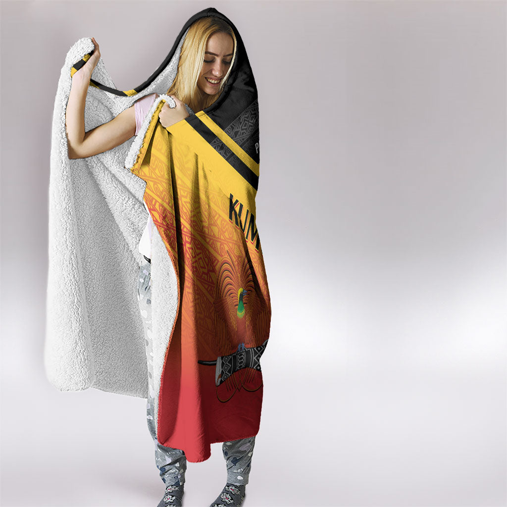 Papua New Guinea Rugby The Kumuls Hooded Blanket Motuan Inspired Pattern