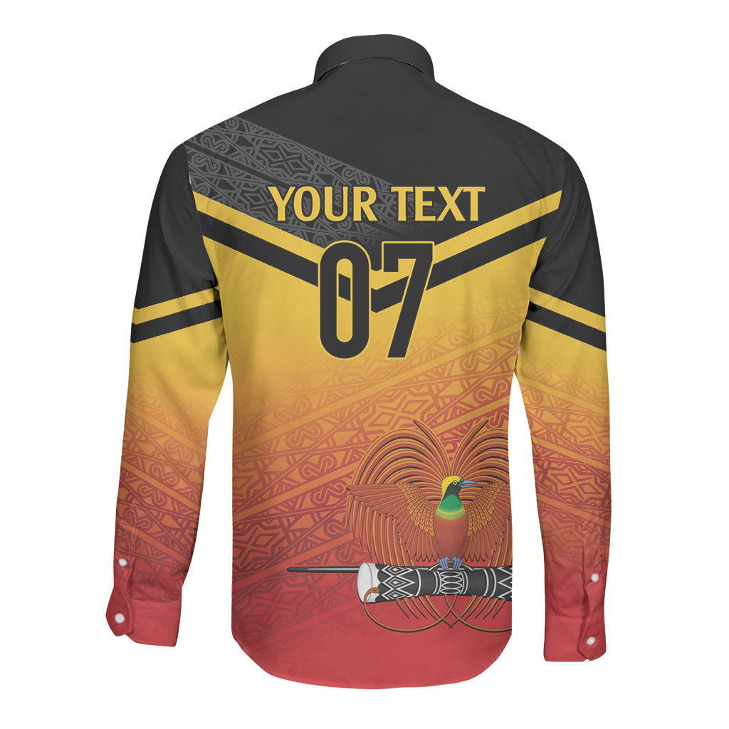 Papua New Guinea Custom Rugby The Kumuls Long Sleeve Button Shirt Motuan Inspired Pattern