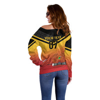 Papua New Guinea Custom Rugby The Kumuls Off Shoulder Sweater Motuan Inspired Pattern
