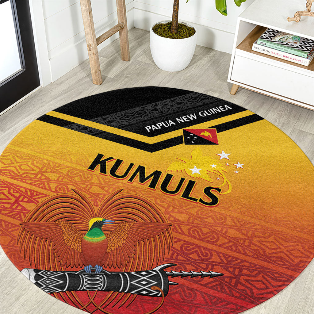 Papua New Guinea Rugby The Kumuls Round Carpet Motuan Inspired Pattern