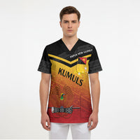 Papua New Guinea Custom Rugby The Kumuls Scrub Top Motuan Inspired Pattern