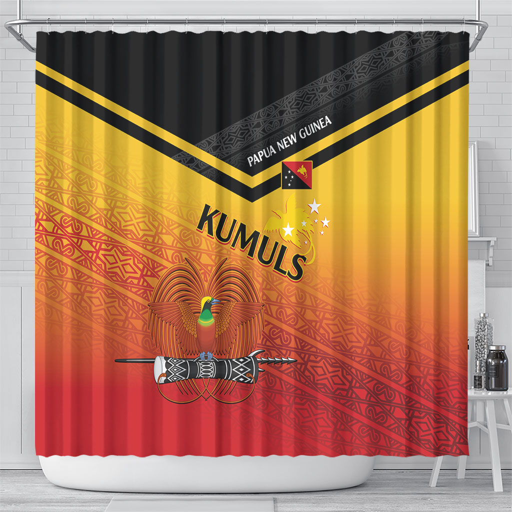 Papua New Guinea Rugby The Kumuls Shower Curtain Motuan Inspired Pattern