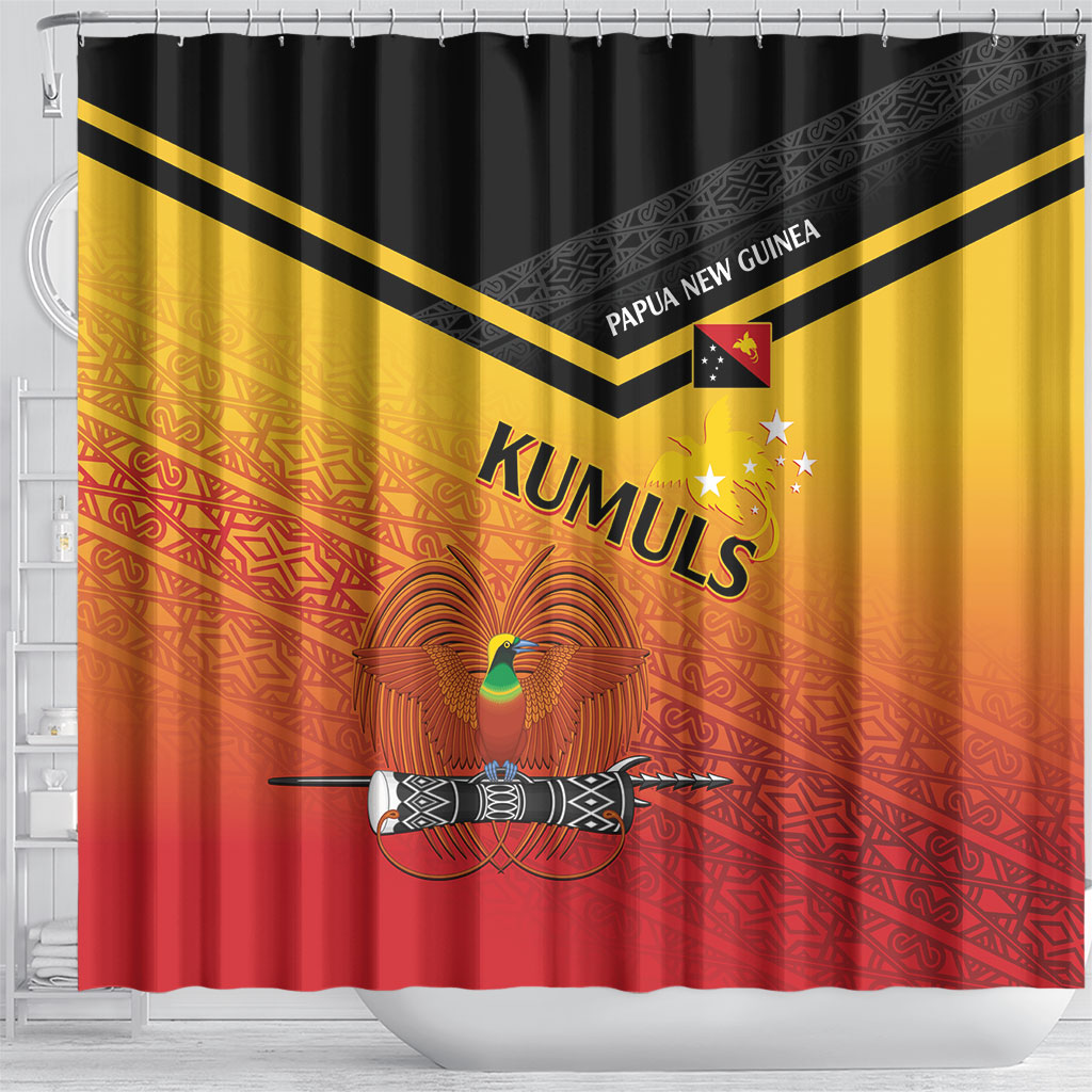 Papua New Guinea Rugby The Kumuls Shower Curtain Motuan Inspired Pattern