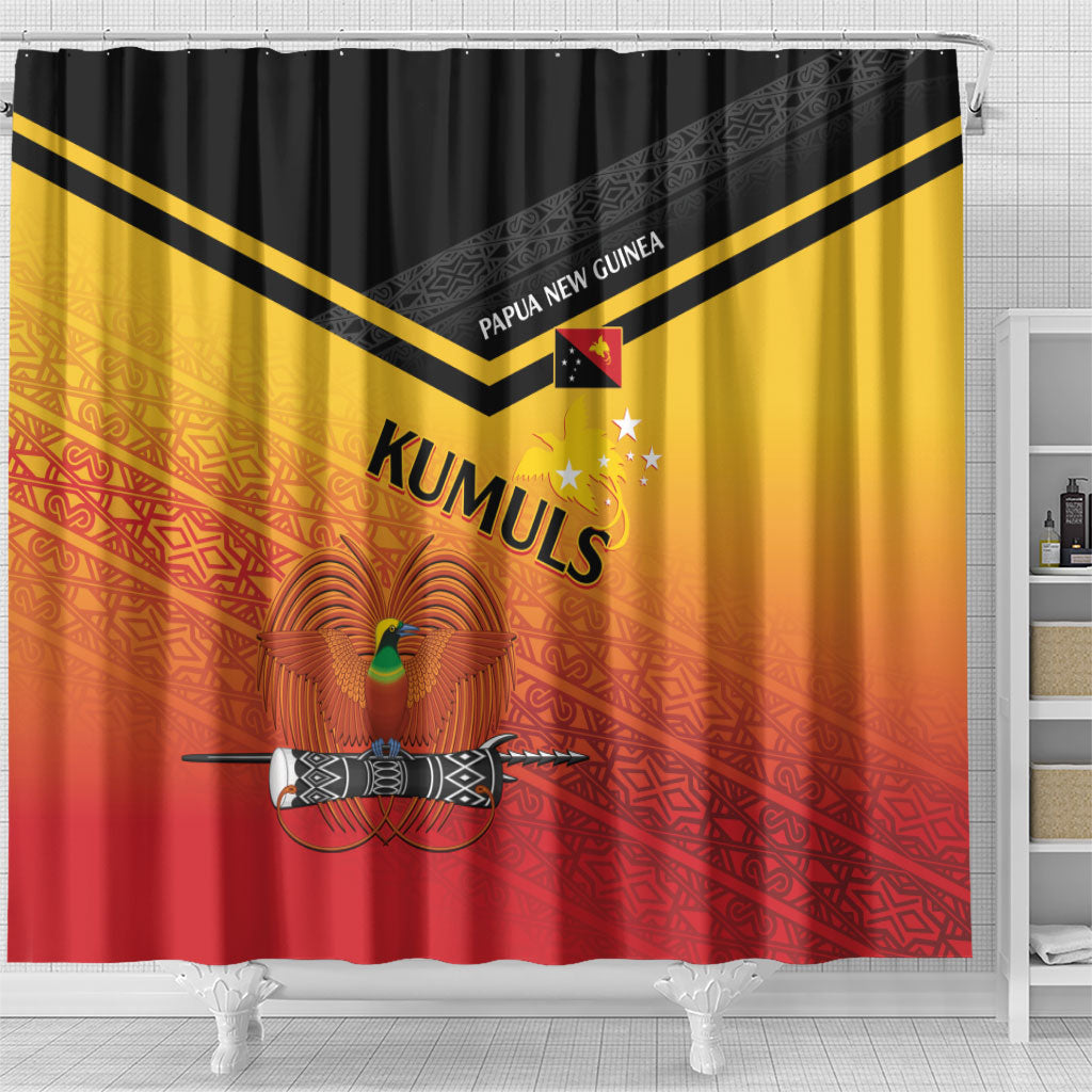 Papua New Guinea Rugby The Kumuls Shower Curtain Motuan Inspired Pattern