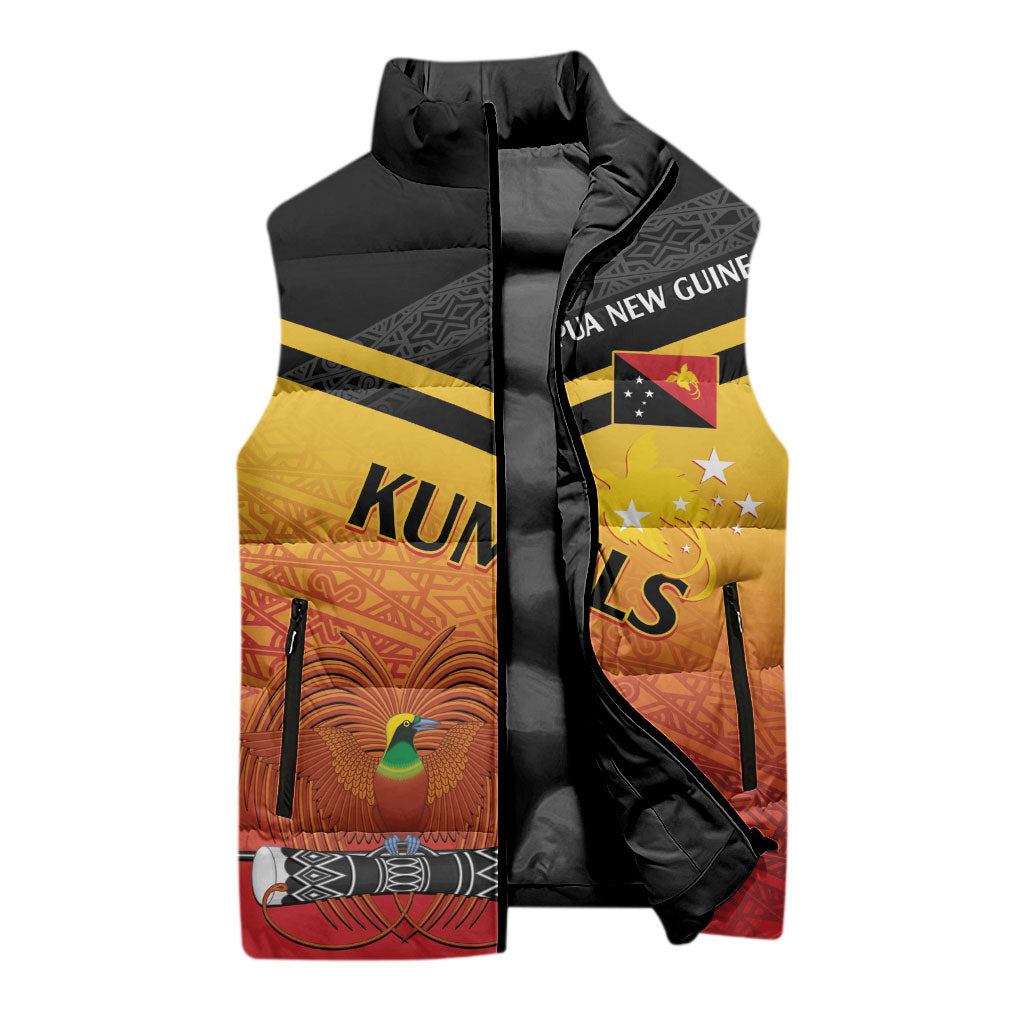 Papua New Guinea Custom Rugby The Kumuls Sleeveless Puffer Jacket Motuan Inspired Pattern