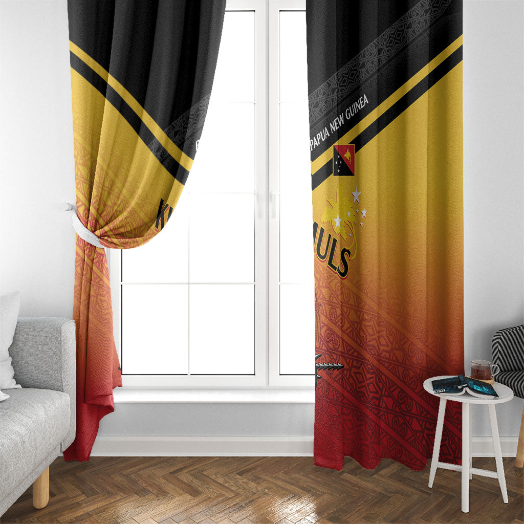 Papua New Guinea Rugby The Kumuls Window Curtain Motuan Inspired Pattern