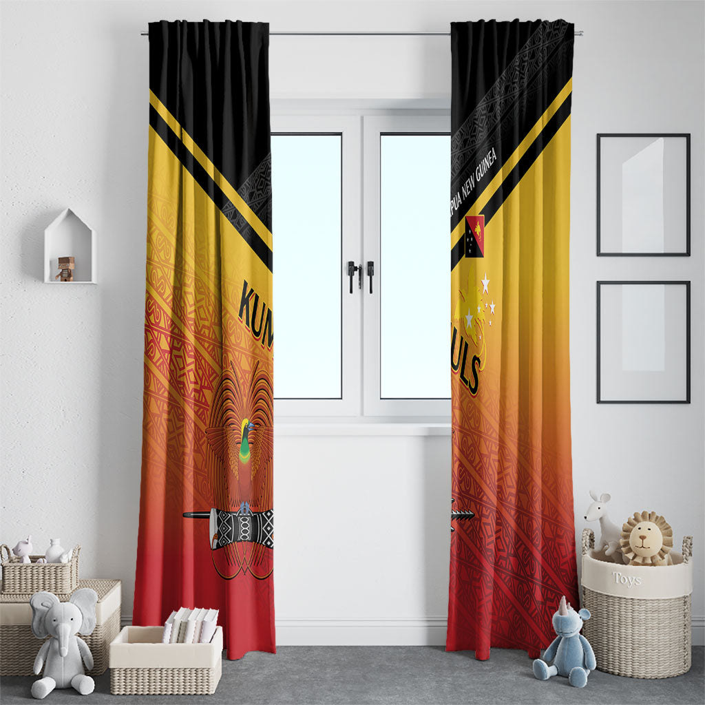 Papua New Guinea Rugby The Kumuls Window Curtain Motuan Inspired Pattern