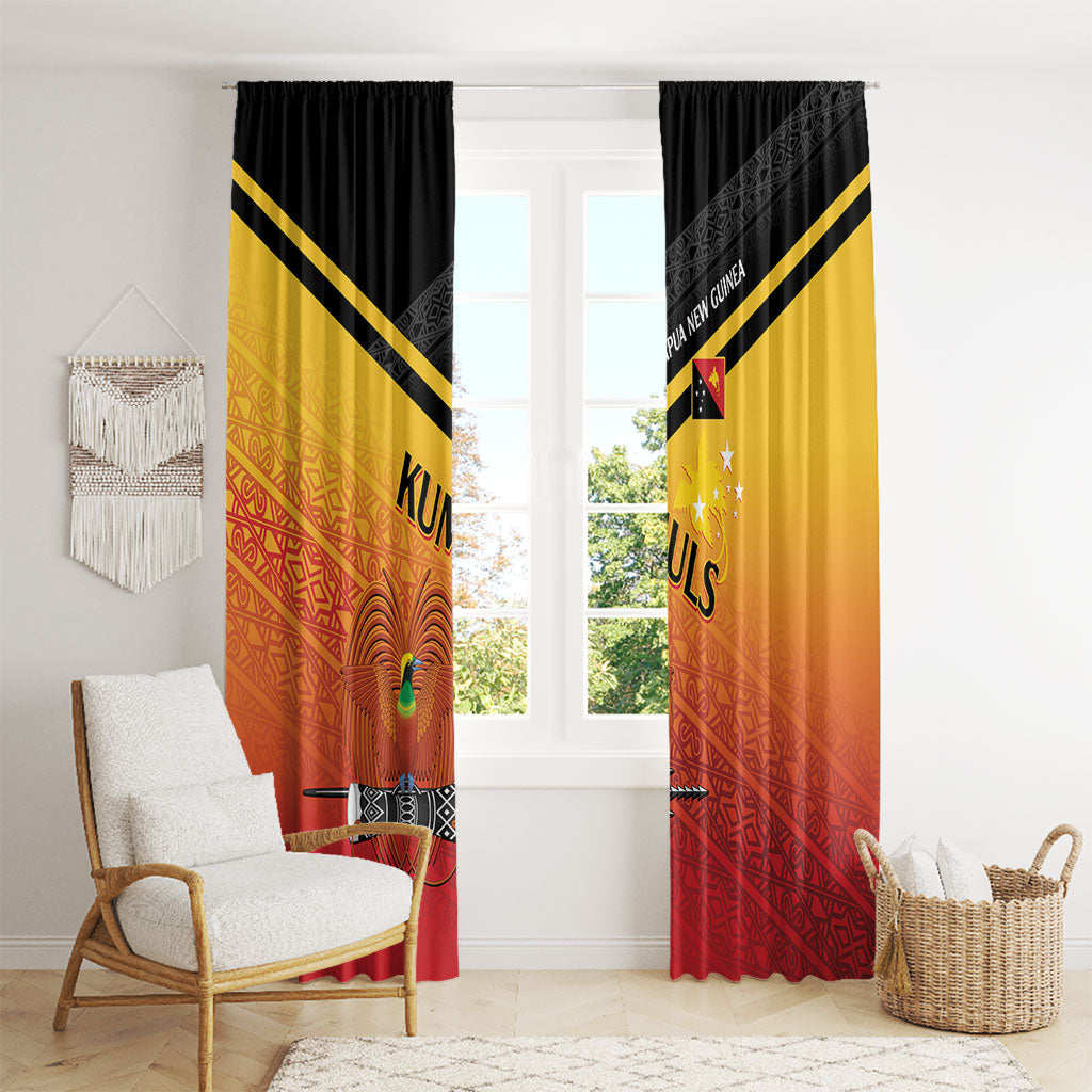 Papua New Guinea Rugby The Kumuls Window Curtain Motuan Inspired Pattern