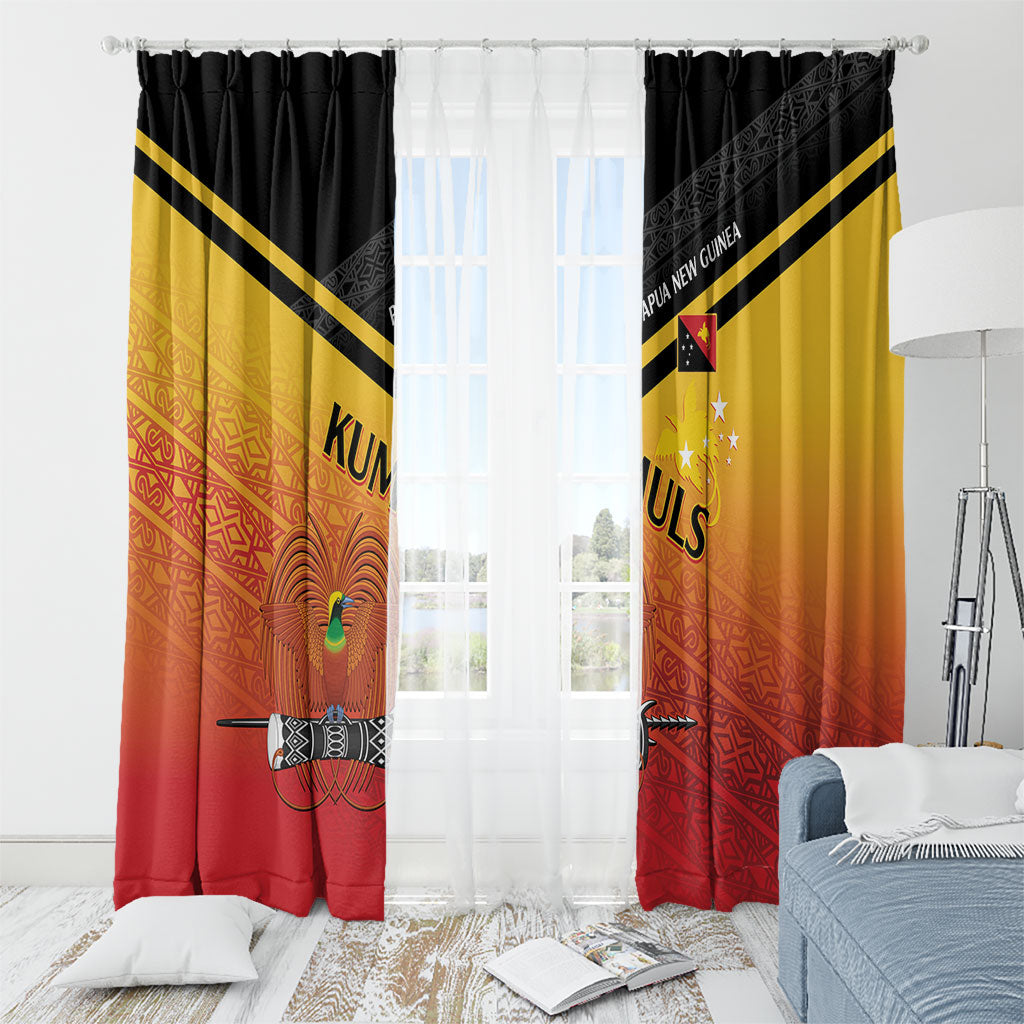 Papua New Guinea Rugby The Kumuls Window Curtain Motuan Inspired Pattern