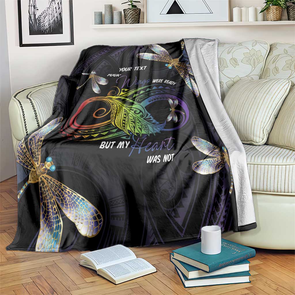 Personalised Polynesian Memorial Blanket Your Wings Were Ready But My Polynesian Pride