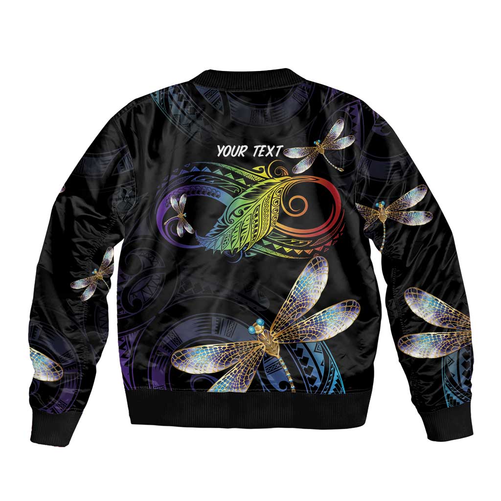 Personalised Polynesian Memorial Bomber Jacket Your Wings Were Ready But My Heart Was Not LT7 - Polynesian Pride