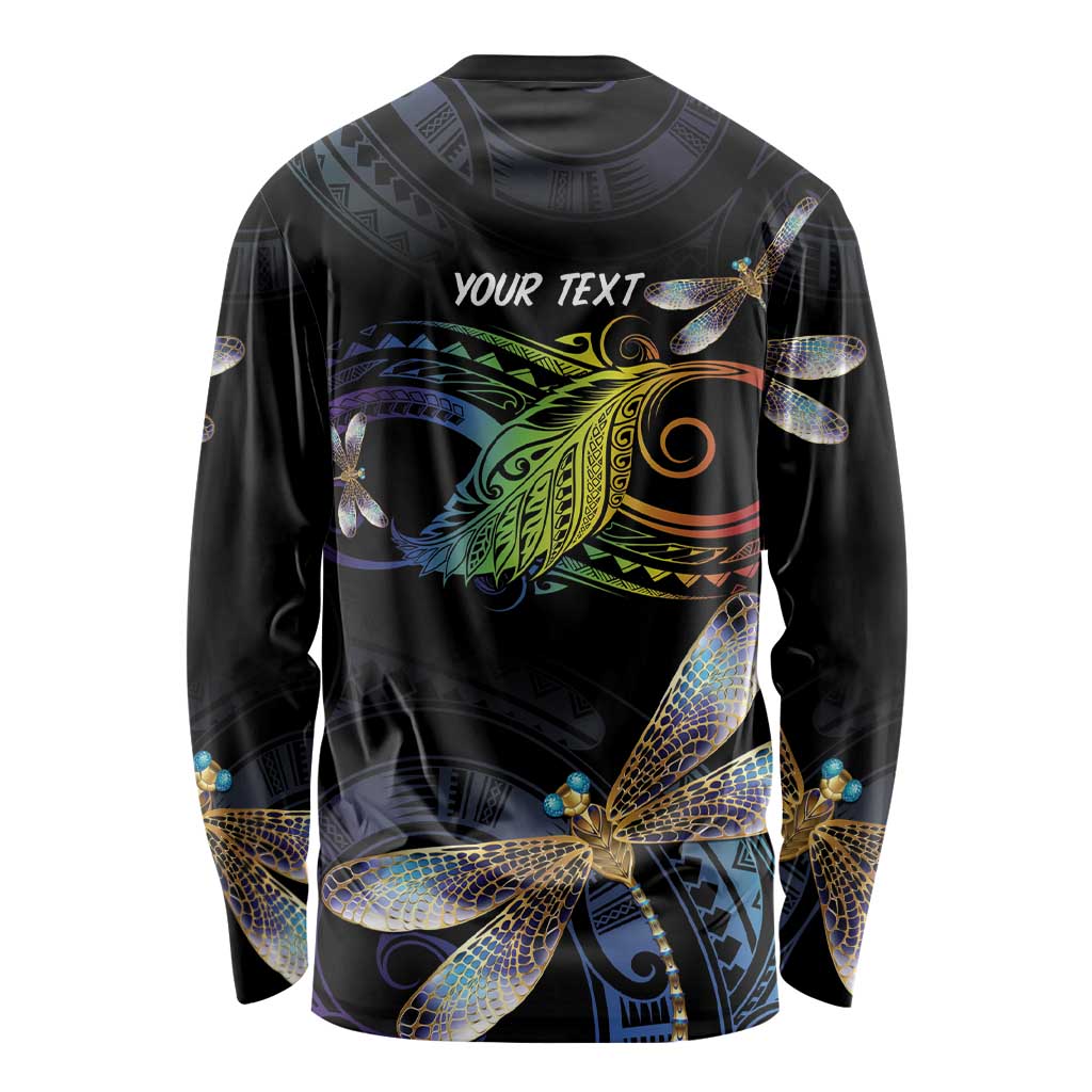 Personalised Polynesian Memorial Long Sleeve Shirt Your Wings Were Ready But My Heart Was Not LT7 - Polynesian Pride