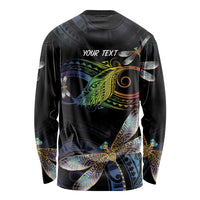 Personalised Polynesian Memorial Long Sleeve Shirt Your Wings Were Ready But My Heart Was Not LT7 - Polynesian Pride