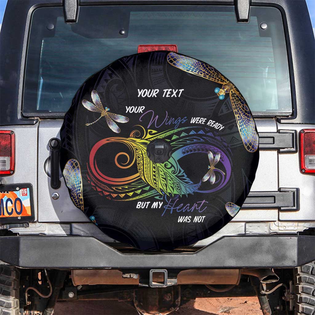 Personalised Polynesian Memorial Spare Tire Cover Your Wings Were Ready But My Heart Was Not