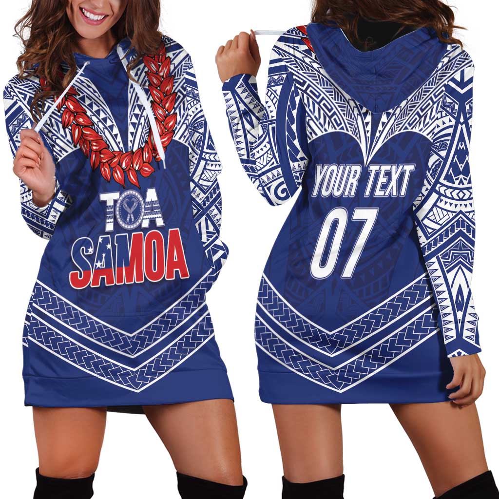 Toa Samoa Rugby Custom Hoodie Dress Ulafala Mix Nifo'oti LT7 - Polynesian Pride